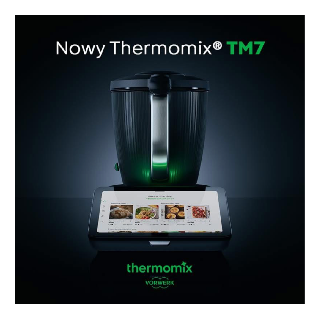 Najnowszy model urządzenia Thermomix TM7 z dużym ekranem