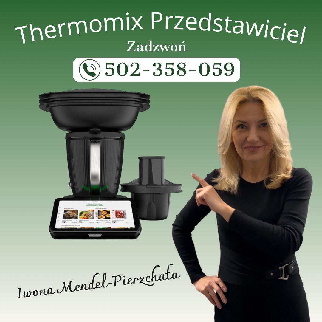 Przedstawiciel Thermomix, zdjęcie przedstawicielki Iwony z urządzeniem Tm7