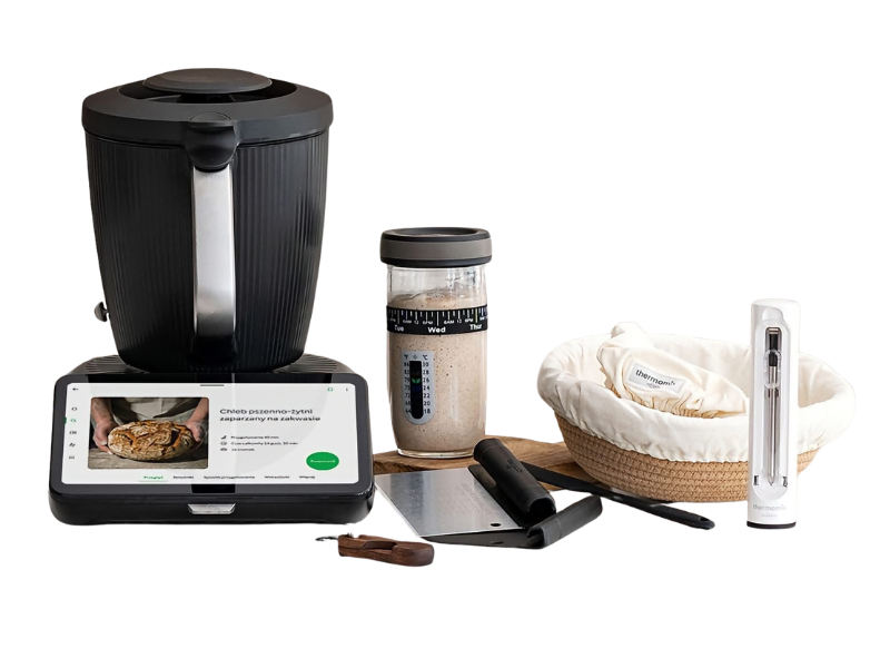 Thermomix TM7 z zestawem do pieczenia chleba i naczyniem żeliwnym
